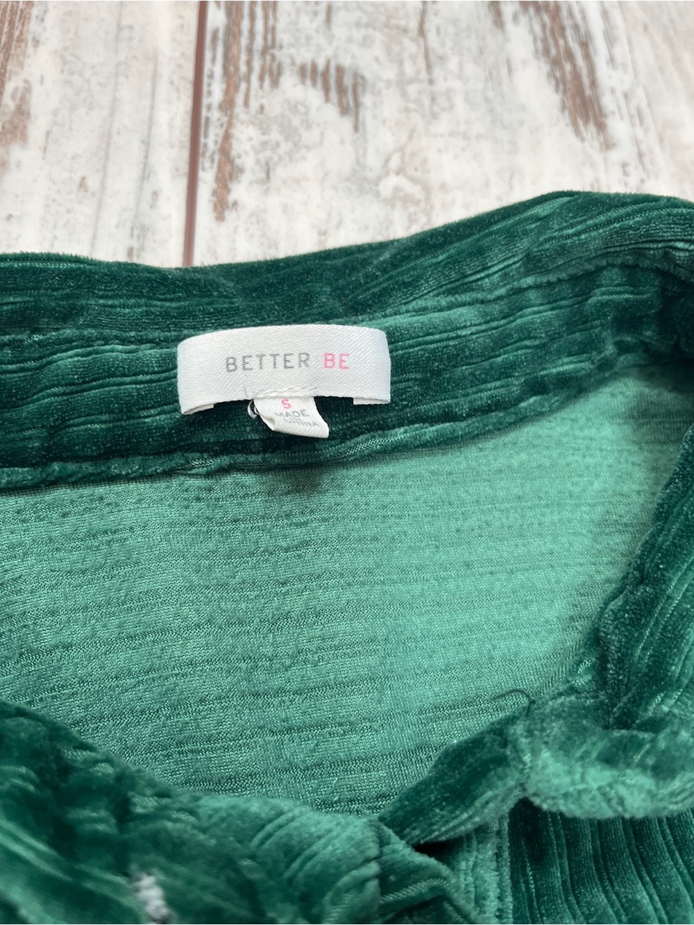 BETTER BE Emerald Green Corduroy Shacket Womens Small Oversized Shirt Jacket - Picture 7 of 13